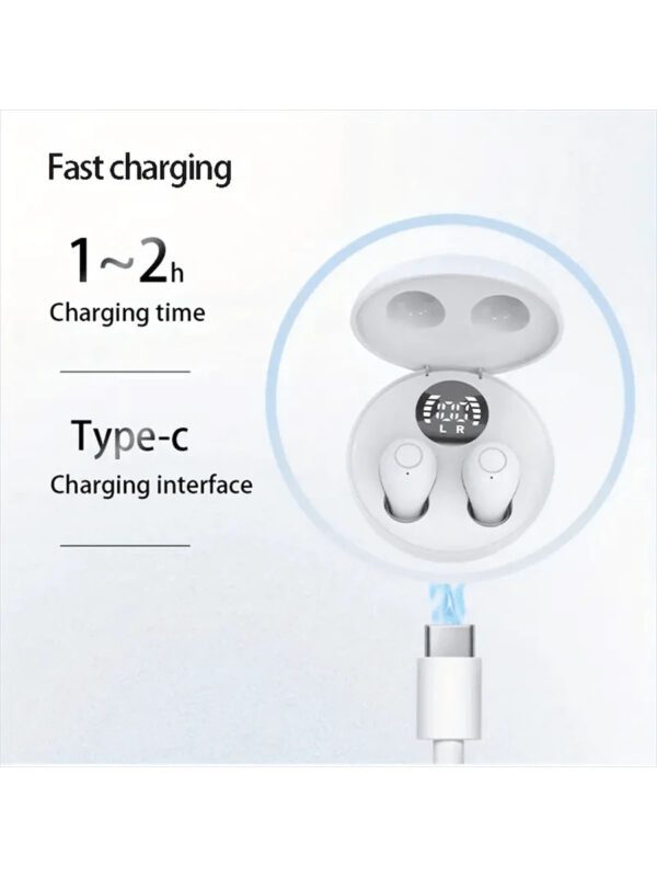 Écouteurs sans fil intra-auriculaires mini ultra-petits, de haute qualité sonore, avec réduction de bruit, fonctionnement invisible, tactile et vocal, idéaux pour le sommeil et les cours avec communication binaurale – Image 5