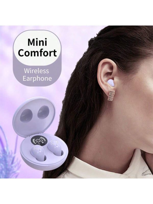 Écouteurs sans fil intra-auriculaires mini ultra-petits, de haute qualité sonore, avec réduction de bruit, fonctionnement invisible, tactile et vocal, idéaux pour le sommeil et les cours avec communication binaurale – Image 9