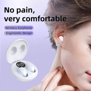 Écouteurs sans fil intra-auriculaires mini ultra-petits, de haute qualité sonore, avec réduction de bruit, fonctionnement invisible, tactile et vocal, idéaux pour le sommeil et les cours avec communication binaurale