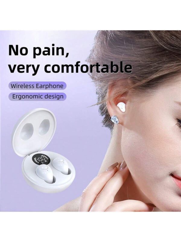 Écouteurs sans fil intra-auriculaires mini ultra-petits, de haute qualité sonore, avec réduction de bruit, fonctionnement invisible, tactile et vocal, idéaux pour le sommeil et les cours avec communication binaurale – Image 12