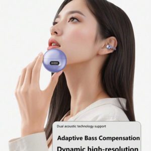 NEW SENYANG Nouveau casque de sport sans fil Senyang à clipser, musique, vidéo, confortable, hi-fi, Dolby Bass, stéréo, appels HD, adapté à Android, compatible avec iPhone, téléphone portable, écouteurs de jeu, écouteurs intelligents pour couples et entreprises