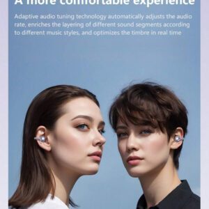 NEW SENYANG Nouveau casque de sport sans fil Senyang à clipser, musique, vidéo, confortable, hi-fi, Dolby Bass, stéréo, appels HD, adapté à Android, compatible avec iPhone, téléphone portable, écouteurs de jeu, écouteurs intelligents pour couples et entreprises