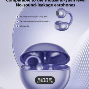 NEW SENYANG Nouveau casque de sport sans fil Senyang à clipser, musique, vidéo, confortable, hi-fi, Dolby Bass, stéréo, appels HD, adapté à Android, compatible avec iPhone, téléphone portable, écouteurs de jeu, écouteurs intelligents pour couples et entreprises