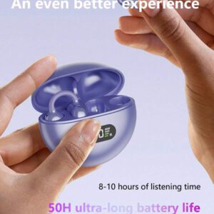 NEW SENYANG Nouveau casque de sport sans fil Senyang à clipser, musique, vidéo, confortable, hi-fi, Dolby Bass, stéréo, appels HD, adapté à Android, compatible avec iPhone, téléphone portable, écouteurs de jeu, écouteurs intelligents pour couples et entreprises