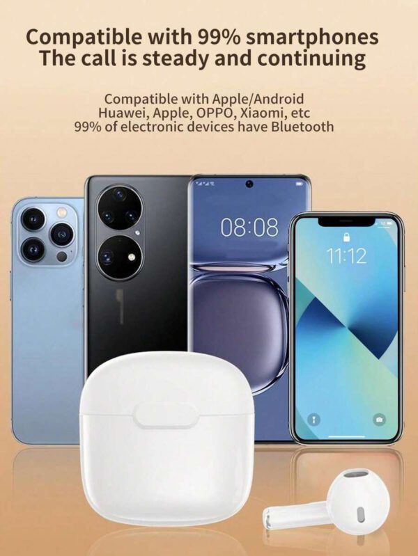 Écouteurs sans fil A2, écouteurs sans fil 2024, écouteurs stéréo Hi-Fi avec microphone, écouteurs intra-auriculaires longue durée, écouteurs de sport sans fil 5.3 pour Android iOS – Image 4