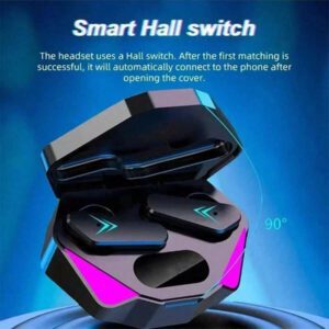 Écouteurs de jeu TWS X15 sans fil Bluetooth avec micro, son grave, positionnement audio 9D stéréo Musique Hifi Casque pour joueur, capacité de batterie 200 mAh