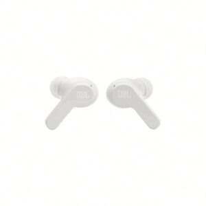 JBL Écouteurs Bluetooth sans fil WAVE BEAM, intra-auriculaires avec micro, réduction de bruit, mode d'Awareness, étanche à la transpiration et à la poussière, compatible avec iOS et Android - Blanc