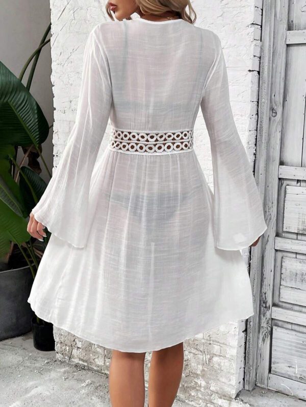SHEIN Swim Kimono À Double Cercle À La Taille De Kimono À Sangle – Image 3