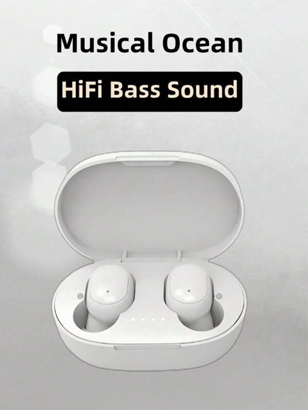 Écouteurs sans fil, style affaires noir, écouteurs sans fil intra-auriculaires avec boîtier de charge, sans câble, micro capacitif, annulation du bruit, contrôle du volume, pour utilisation téléphonique. Mini écouteurs de musique sans fil – Image 2