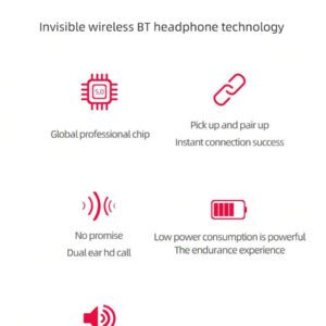 Écouteurs sans fil, style affaires noir, écouteurs sans fil intra-auriculaires avec boîtier de charge, sans câble, micro capacitif, annulation du bruit, contrôle du volume, pour utilisation téléphonique. Mini écouteurs de musique sans fil