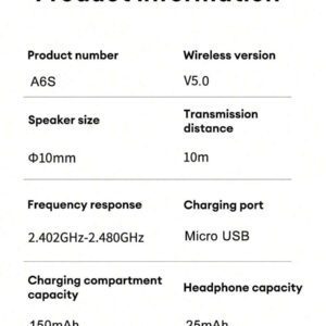 Écouteurs sans fil, style affaires noir, écouteurs sans fil intra-auriculaires avec boîtier de charge, sans câble, micro capacitif, annulation du bruit, contrôle du volume, pour utilisation téléphonique. Mini écouteurs de musique sans fil