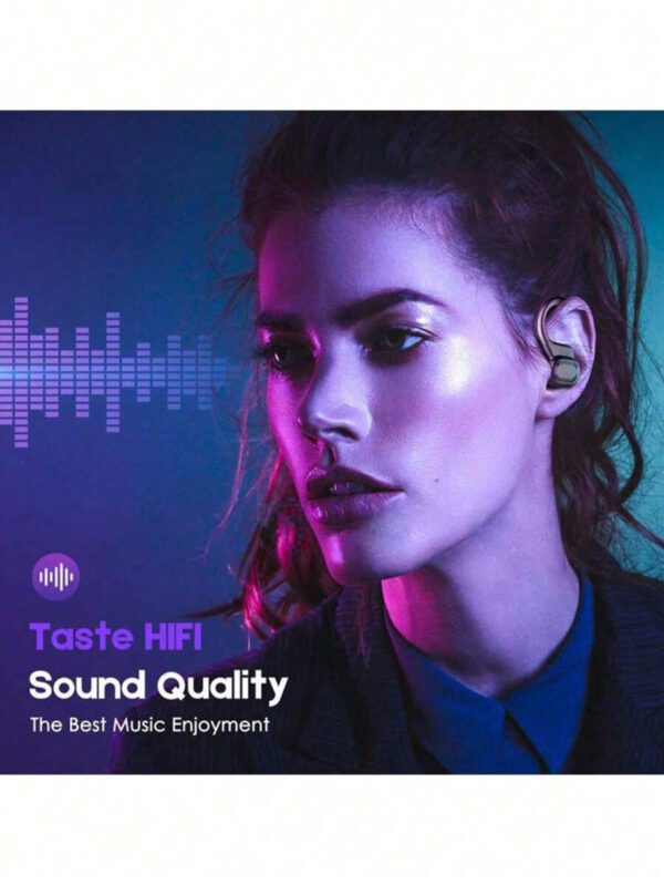 GENAI Écouteurs sans fil sport 2025 NOUVEAU BT 5.3 Casques Ultra Longue Durée de Lecture Avec Affichage LED Basses Puissantes Écouteurs Supra-Auriculaires Avec Crochets d'Oreille Étanches Pour Gym/Course/Entraînement – Image 4