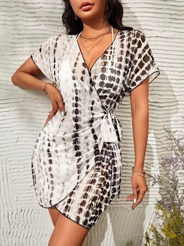 Swim Lushoire Kimono cache-maillot en tie dye pour la plage/les vacances – Image 2