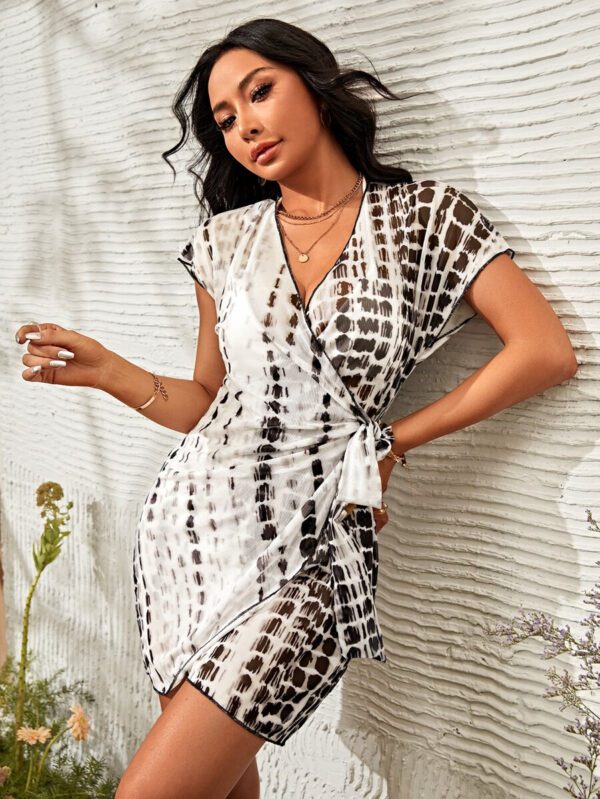 Swim Lushoire Kimono cache-maillot en tie dye pour la plage/les vacances – Image 5