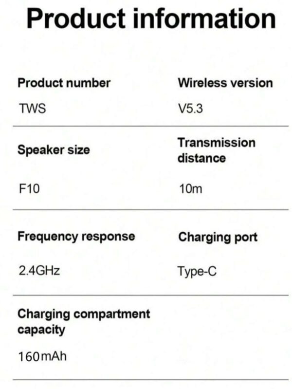 Écouteurs sans fil professionnels compatibles Bluetooth 5.3, étanches, avec microphone pour écouteurs Bluetooth – Image 4