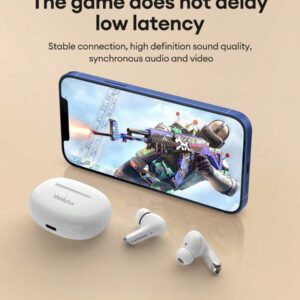 Lenovo Écouteurs Bluetooth LP5 d'origine, micro-intra-auriculaire avec son stéréo 5.3 haute qualité, annulation intelligente du bruit, musique, jeux, autonomie ultra-longue, sport et course, faible latence, annulation passive du bruit. Écouteurs sans fil compatibles avec les smartphones, ordinateurs portables, Android et
