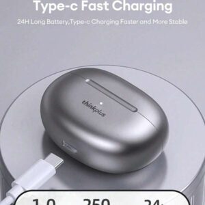 Lenovo Écouteurs Bluetooth LP5 d'origine, micro-intra-auriculaire avec son stéréo 5.3 haute qualité, annulation intelligente du bruit, musique, jeux, autonomie ultra-longue, sport et course, faible latence, annulation passive du bruit. Écouteurs sans fil compatibles avec les smartphones, ordinateurs portables, Android et