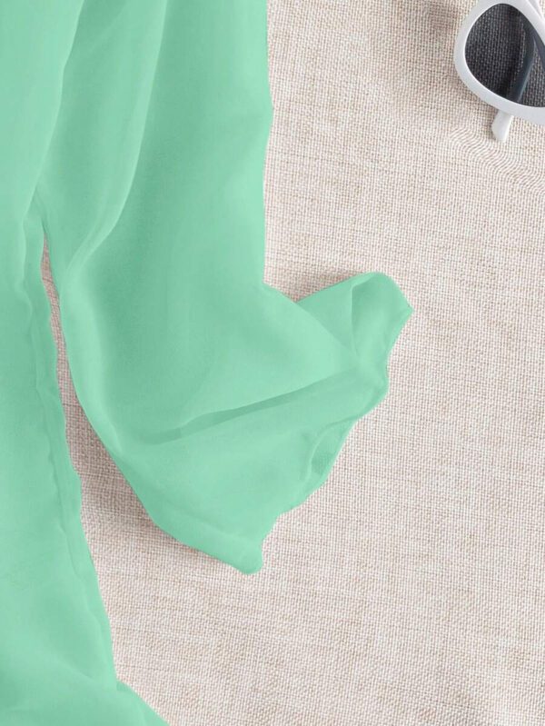 Swim Basics Kimono couvrant de couleur unie transparent pour les vacances/la plage – Image 16