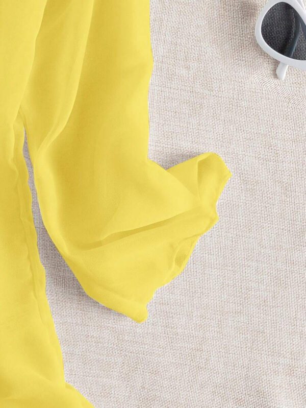 Swim Basics Kimono couvrant de couleur unie transparent pour les vacances/la plage – Image 32