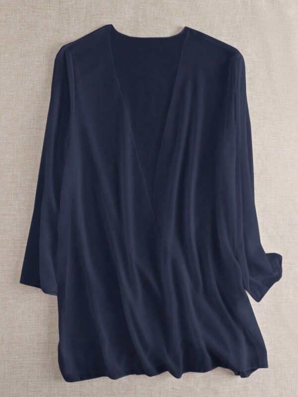 Swim Basics Kimono couvrant de couleur unie transparent pour les vacances/la plage – Image 34
