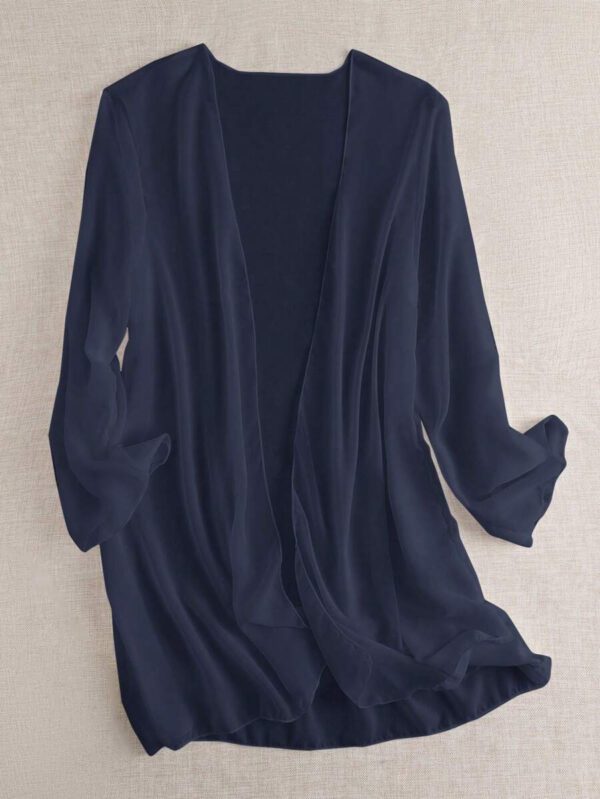 Swim Basics Kimono couvrant de couleur unie transparent pour les vacances/la plage – Image 35