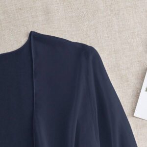 Swim Basics Kimono couvrant de couleur unie transparent pour les vacances/la plage