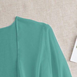 Swim Basics Kimono couvrant de couleur unie transparent pour les vacances/la plage