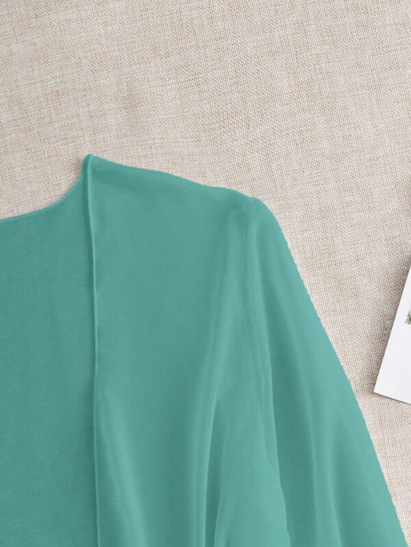 Swim Basics Kimono couvrant de couleur unie transparent pour les vacances/la plage – Image 46