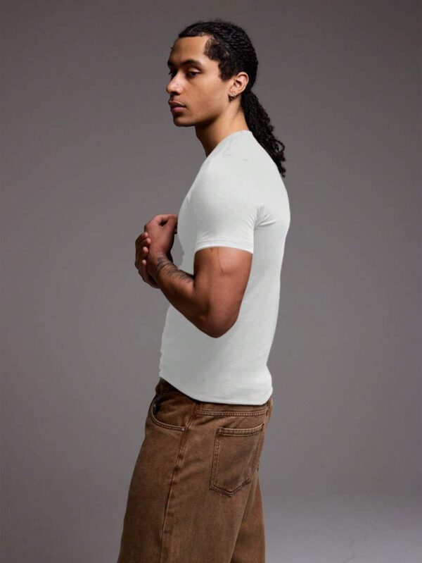 Musero T-shirt ajusté coupe slim, basiques printemps été – Image 9