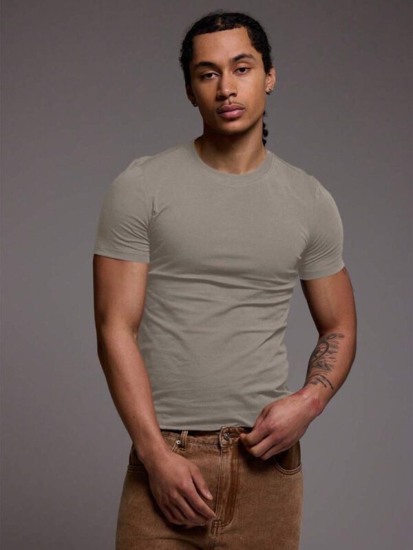 Musero T-shirt ajusté coupe slim, basiques printemps été – Image 17