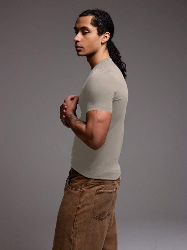 Musero T-shirt ajusté coupe slim, basiques printemps été – Image 19