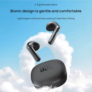 JBL Écouteurs sans fil T280TWS X3, qualité e-sport, 40 ms sans délai, double microphone ENC, réduction intelligente du bruit, chat vocal, résistance à l'eau IPX4, oscillation des oreilles, autonomie de la batterie de 28 heures, outil de positionnement précis du champ sonore