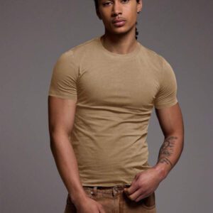 Musero T-shirt ajusté coupe slim, basiques printemps été