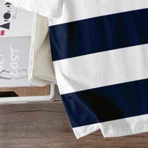 Manfinity Joysei T-shirt décontracté à rayures simple pour hommes, polyvalent pour l'été