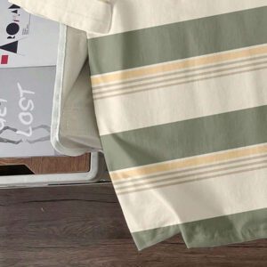 Manfinity Joysei T-shirt décontracté à rayures simple pour hommes, polyvalent pour l'été