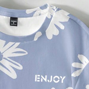Manfinity Joysei T-shirt décontracté à rayures simple pour hommes, polyvalent pour l'été