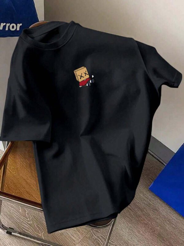 Manfinity Hypemode T-shirt décontracté à col rond, manches courtes avec imprimé de dessin animé mignon pour homme en été. Cadeau pour le petit ami, pour sortir – Image 7