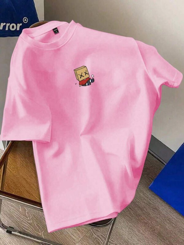 Manfinity Hypemode T-shirt décontracté à col rond, manches courtes avec imprimé de dessin animé mignon pour homme en été. Cadeau pour le petit ami, pour sortir – Image 13