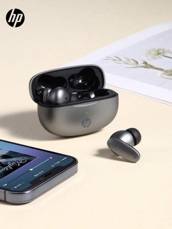 HP Casque sans fil HP: 30 heures d'autonomie, adapté à la vie sportive, compatible avec Android et iOS, prise en charge des appels vocaux, convient aux femmes, aux enfants, aux hommes et aux adultes, livré avec un sac de rangement pour casque, cadeau de Noël – Image 8