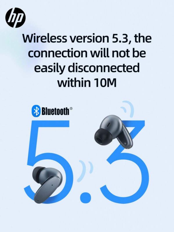 HP Casque sans fil HP: 30 heures d'autonomie, adapté à la vie sportive, compatible avec Android et iOS, prise en charge des appels vocaux, convient aux femmes, aux enfants, aux hommes et aux adultes, livré avec un sac de rangement pour casque, cadeau de Noël – Image 9