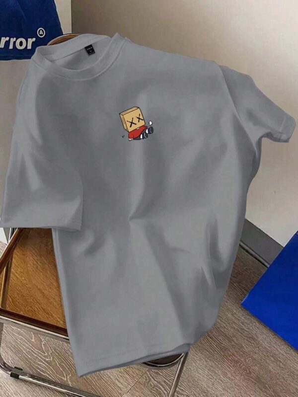 Manfinity Hypemode T-shirt décontracté à col rond, manches courtes avec imprimé de dessin animé mignon pour homme en été. Cadeau pour le petit ami, pour sortir – Image 18