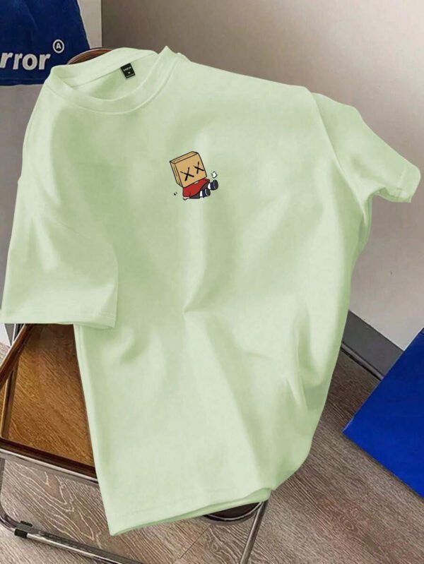 Manfinity Hypemode T-shirt décontracté à col rond, manches courtes avec imprimé de dessin animé mignon pour homme en été. Cadeau pour le petit ami, pour sortir – Image 24