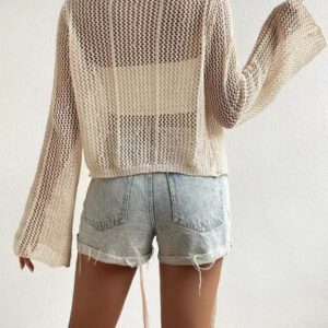 SHEIN Swim Kimono à nœud manches évasées (sans soutien-gorge)