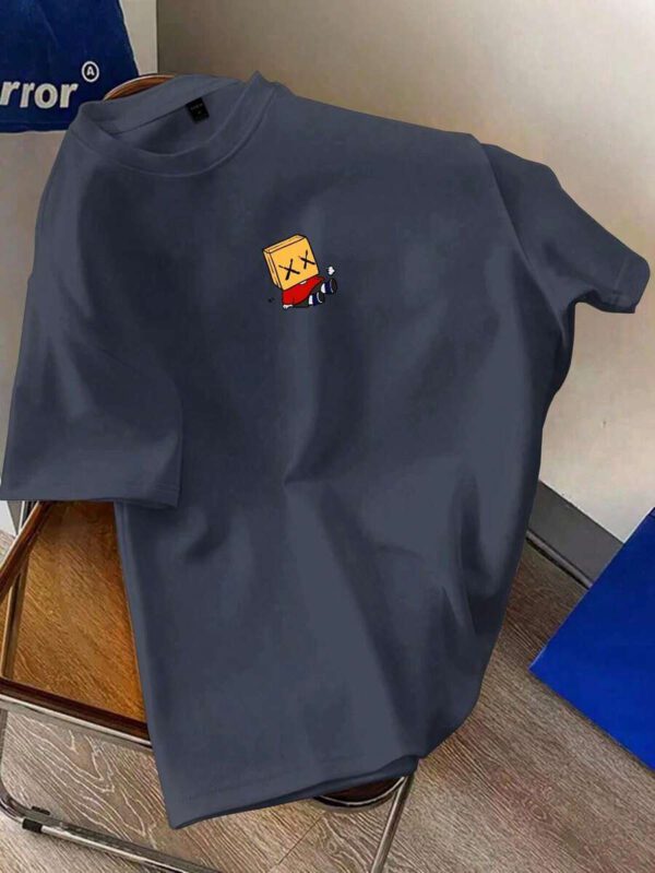 Manfinity Hypemode T-shirt décontracté à col rond, manches courtes avec imprimé de dessin animé mignon pour homme en été. Cadeau pour le petit ami, pour sortir – Image 29