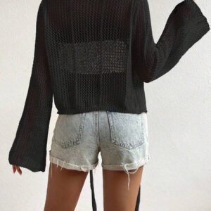 SHEIN Swim Kimono à nœud manches évasées (sans soutien-gorge)