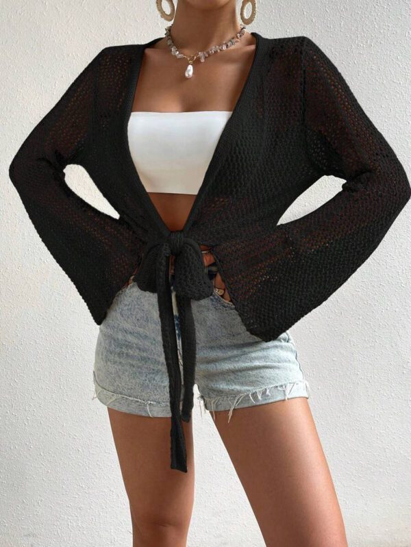 SHEIN Swim Kimono à nœud manches évasées (sans soutien-gorge) – Image 14
