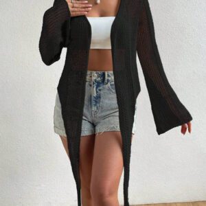 SHEIN Swim Kimono à nœud manches évasées (sans soutien-gorge)