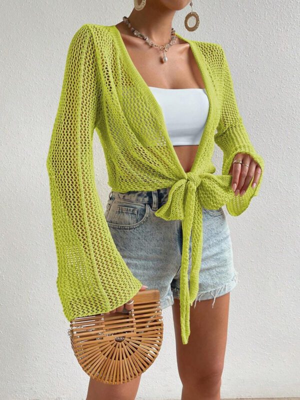 SHEIN Swim Kimono à nœud manches évasées (sans soutien-gorge) – Image 19