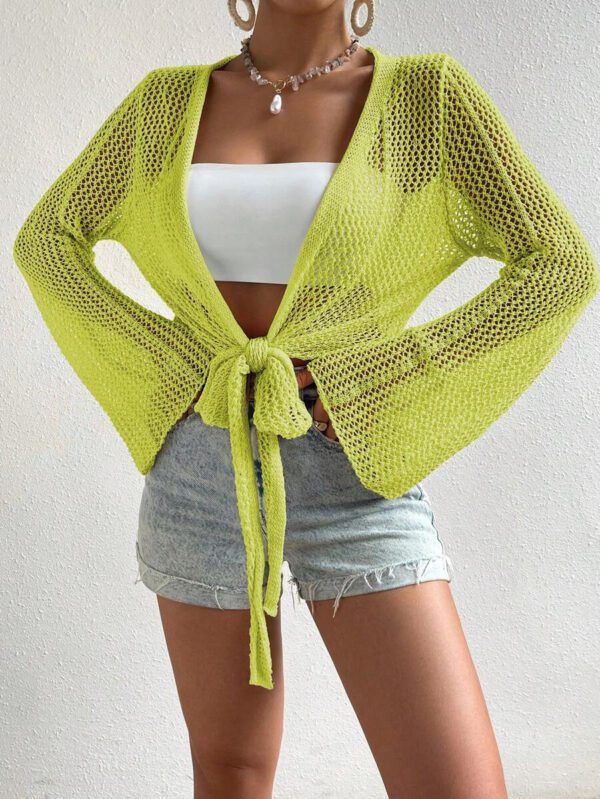 SHEIN Swim Kimono à nœud manches évasées (sans soutien-gorge) – Image 20