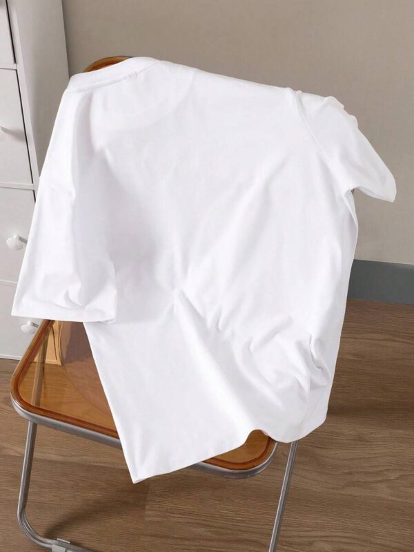 Manfinity Hypemode T-shirt décontracté à col rond, manches courtes avec imprimé de dessin animé mignon pour homme en été. Cadeau pour le petit ami, pour sortir – Image 46